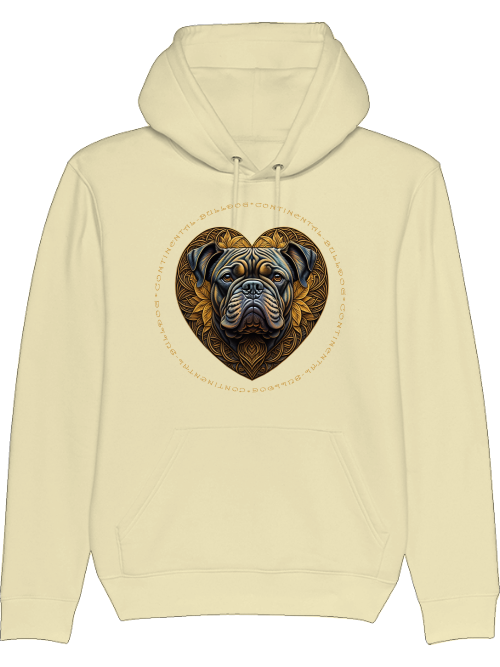 Conti Heart - Continental Bulldog Hoodie
