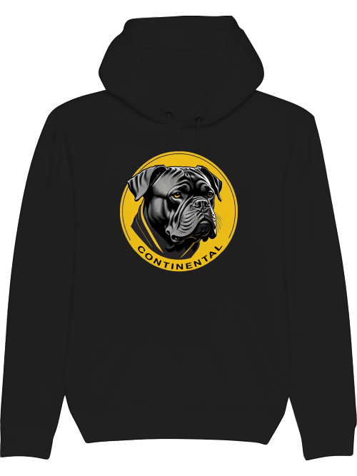 Conti on Yellow Circle - Continental Bulldog Hoodie