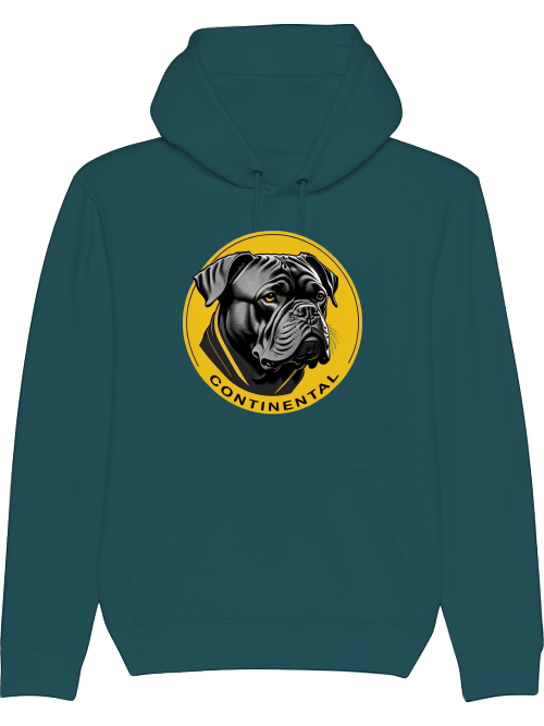 Conti on Yellow Circle - Continental Bulldog Hoodie