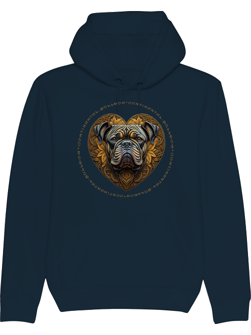 Conti Heart - Continental Bulldog Hoodie