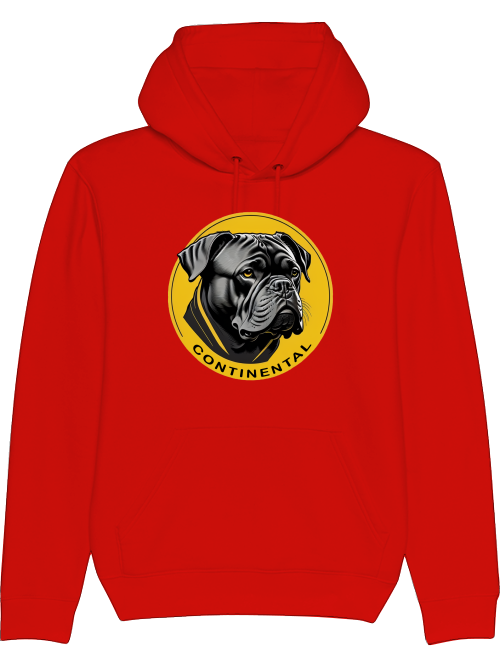 Conti on Yellow Circle - Continental Bulldog Hoodie