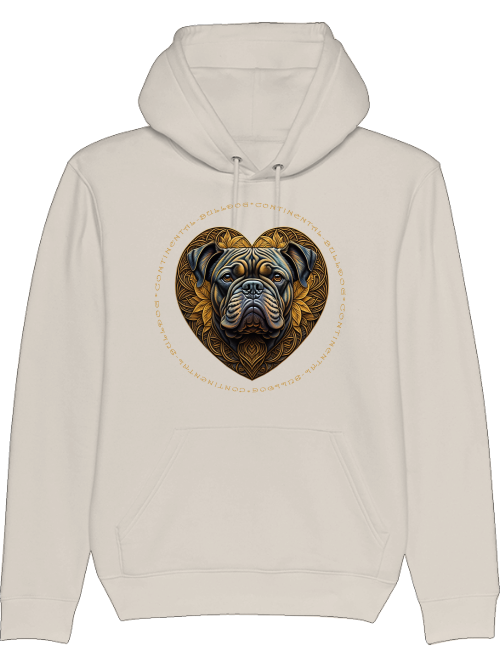 Conti Heart - Continental Bulldog Hoodie