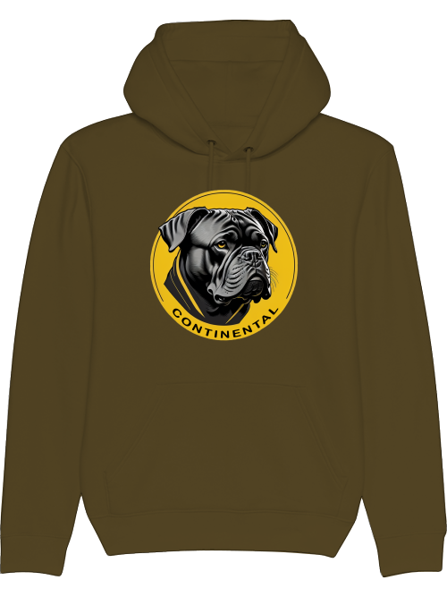 Conti on Yellow Circle - Continental Bulldog Hoodie