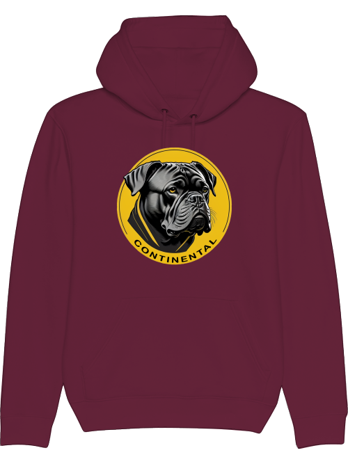 Conti on Yellow Circle - Continental Bulldog Hoodie