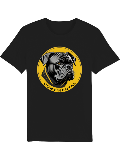 Conti on Yellow Circle - Continental Bulldog T-Shirt