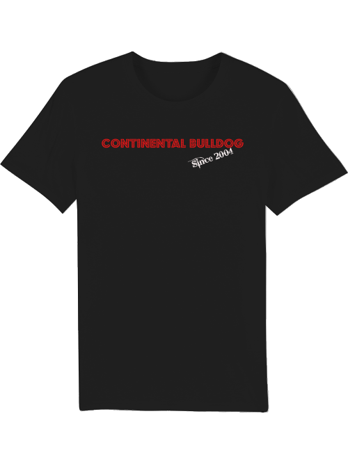 CB Schrift rot, Continental Bulldog T-Shirt