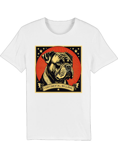 Conti - red rising Moon, Continental Bulldog T-Shirt