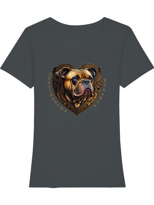 Continental Bulldog T-Shirt Women, Heart1.