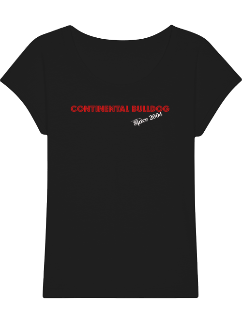 Continental Bulldog T-Shirt Women, Schriftzug since 2004