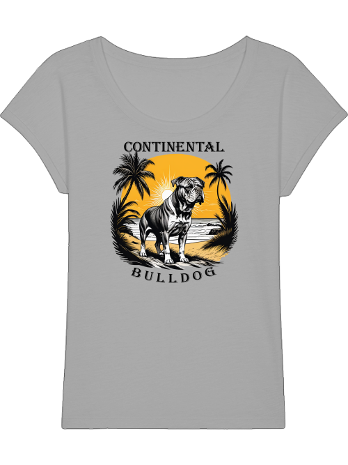 Continental Bulldog T-Shirt Women, Beach