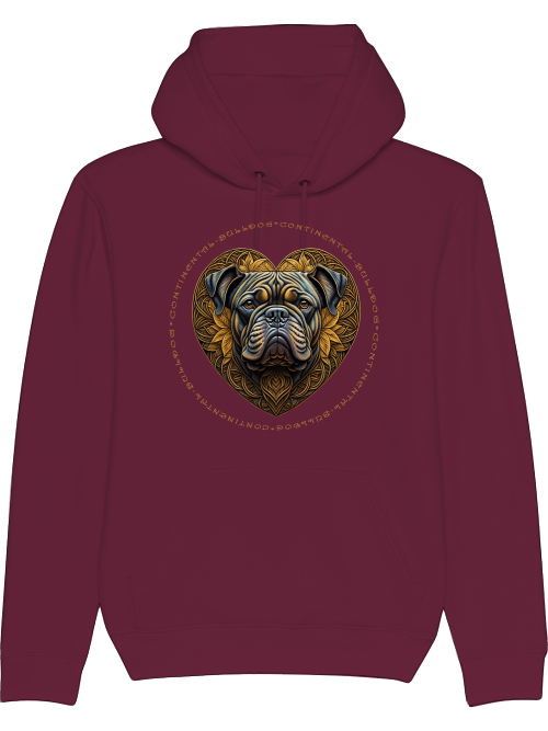 Conti Heart - Continental Bulldog Hoodie