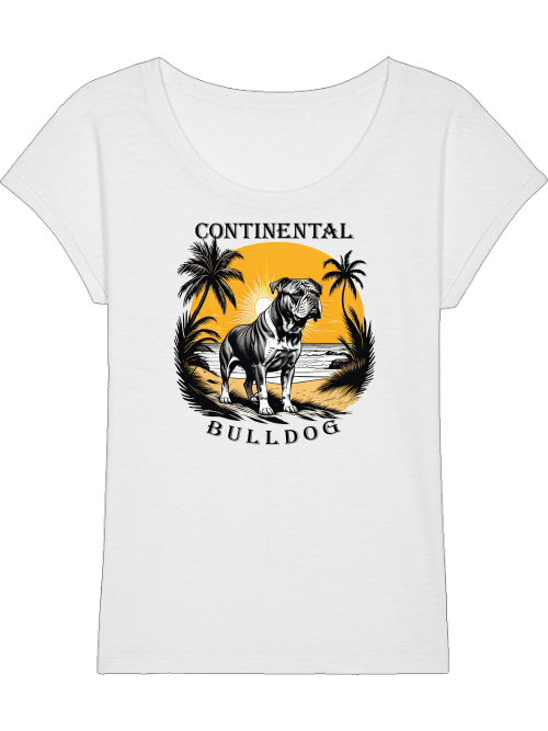 Continental Bulldog T-Shirt Women, Beach