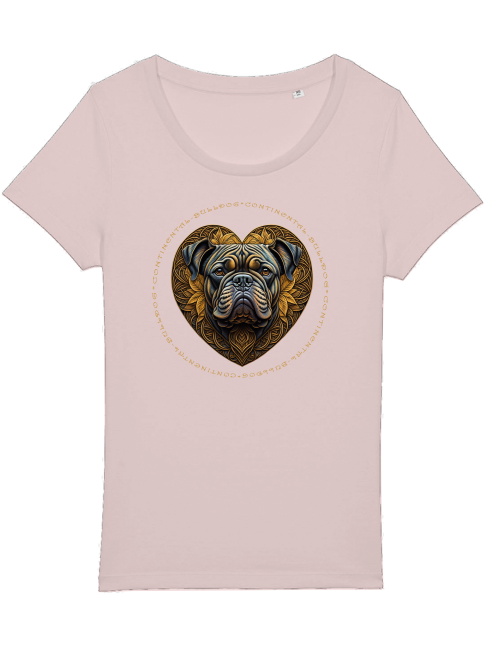 Continental Bulldog T-Shirt Women, Heart2